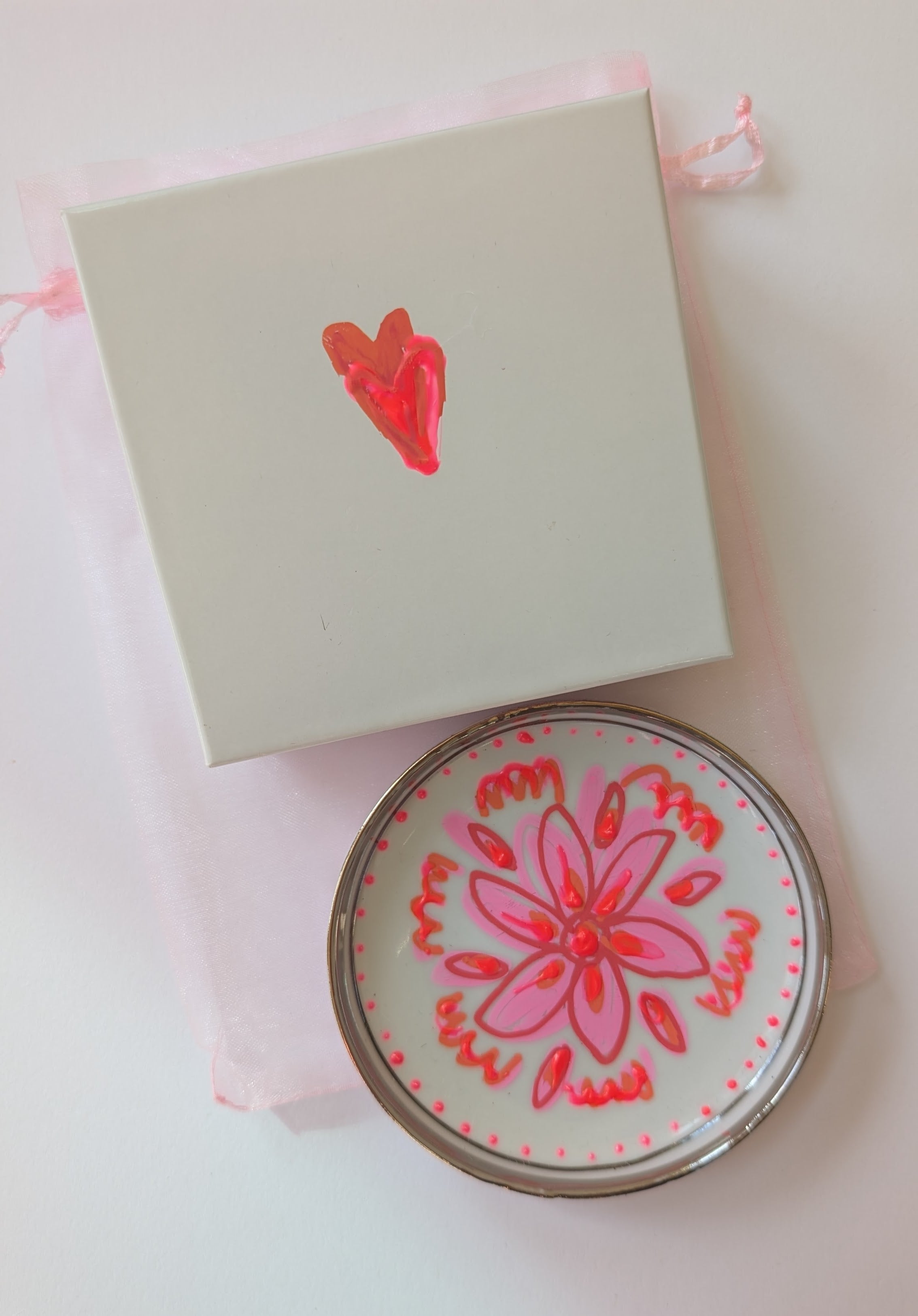 Starburst Mandala Vintage 3" Trinket Dish 6b