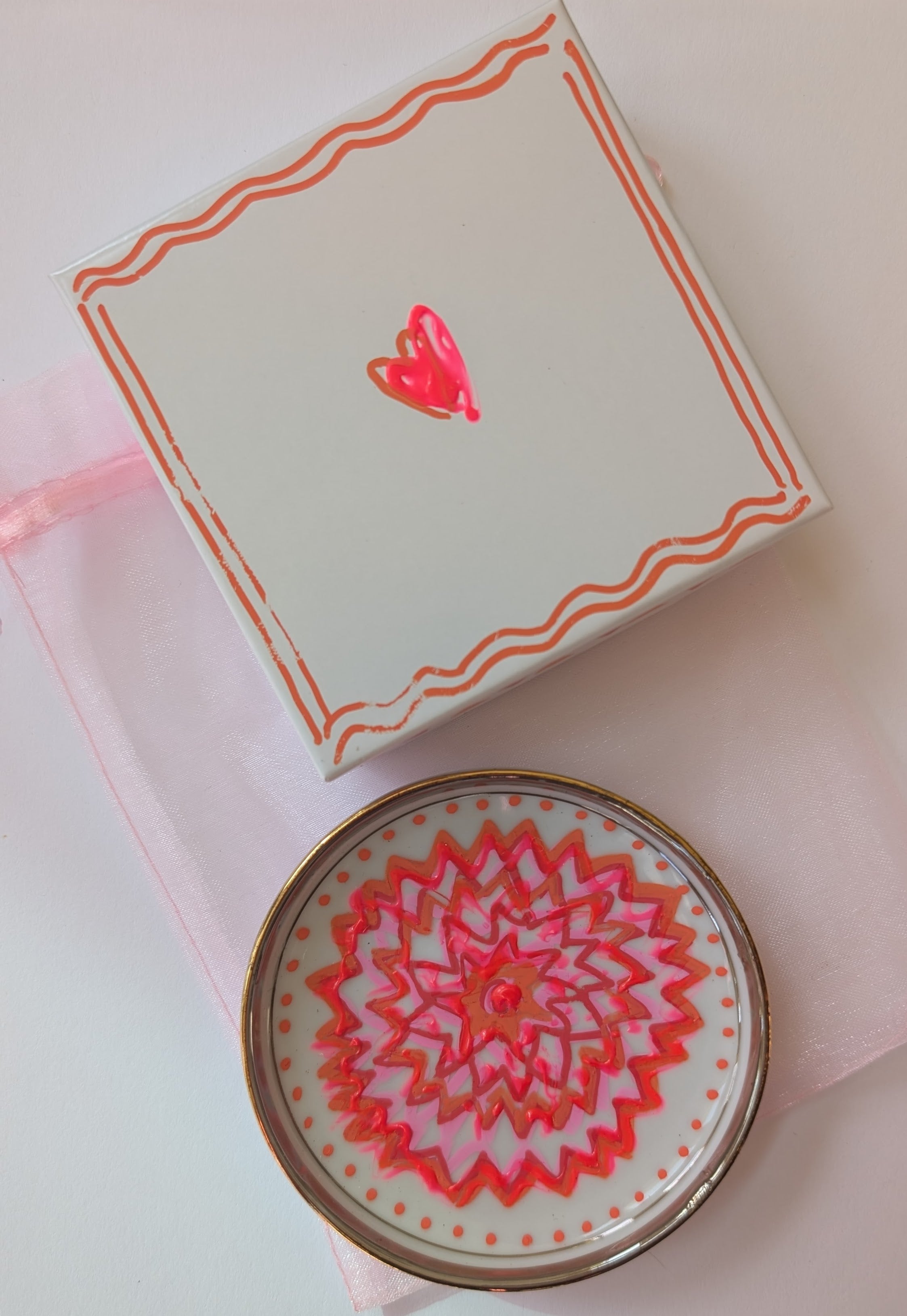 Wild Bloom-Vintage 3" Trinket Dish 5b