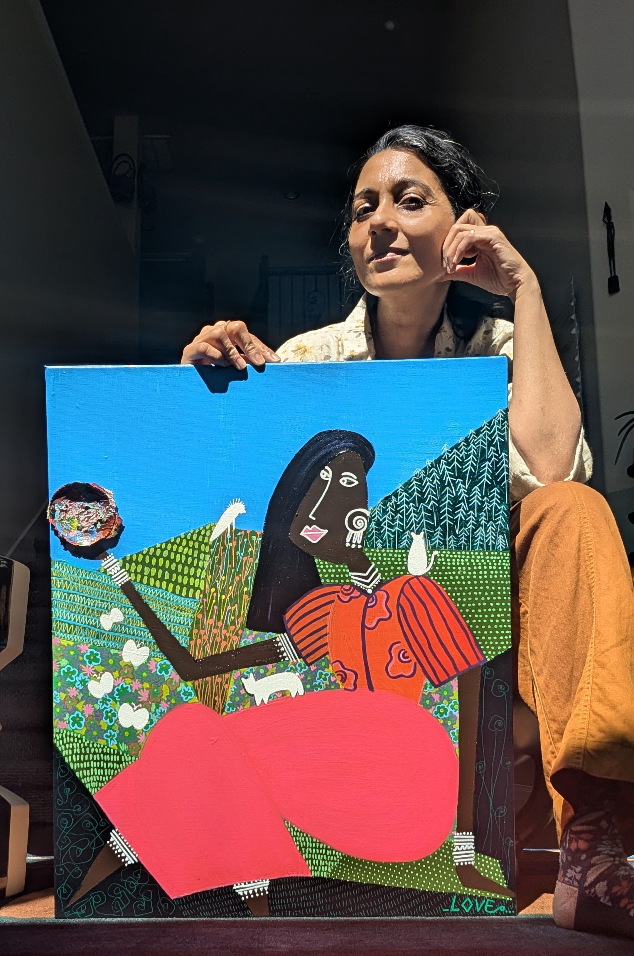 my happy place painting by loveleen