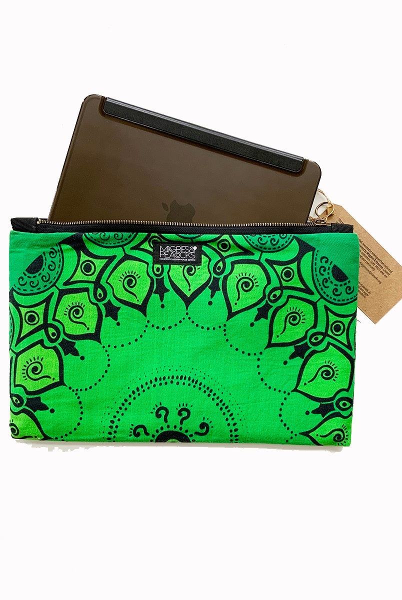 2-zip pouch-green mandala-2