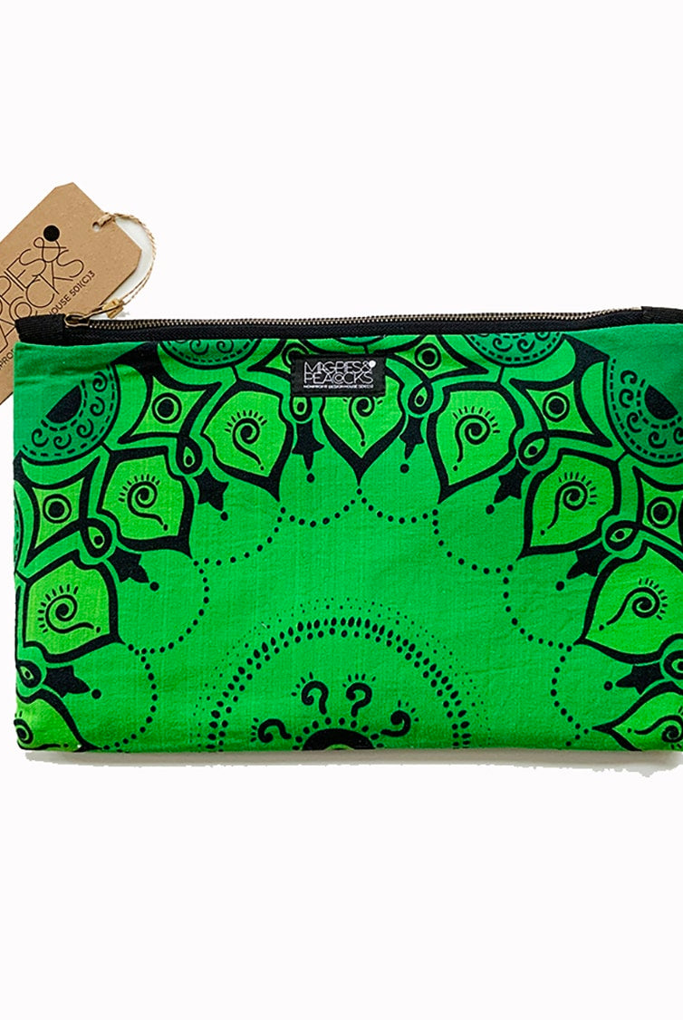 2-zip pouch-green mandala-3