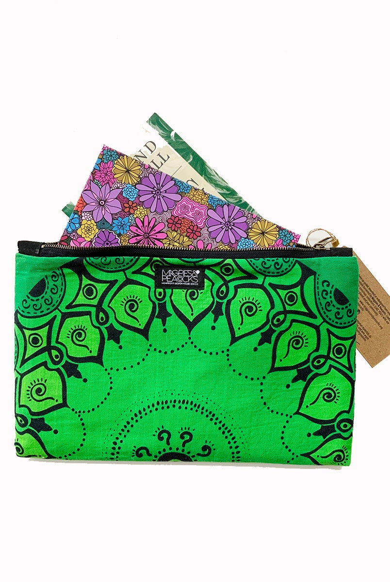 2-zip pouch-green mandala-4