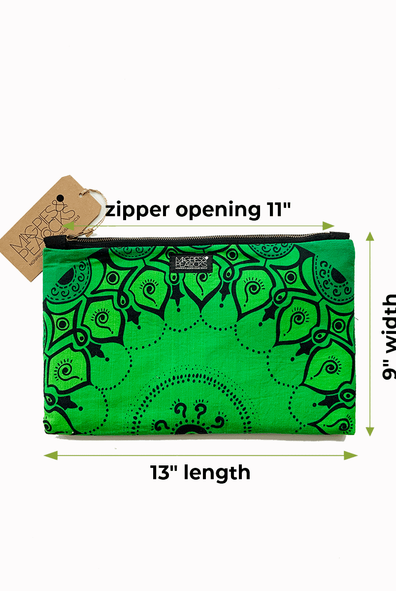 2-zip pouch-green mandala-5