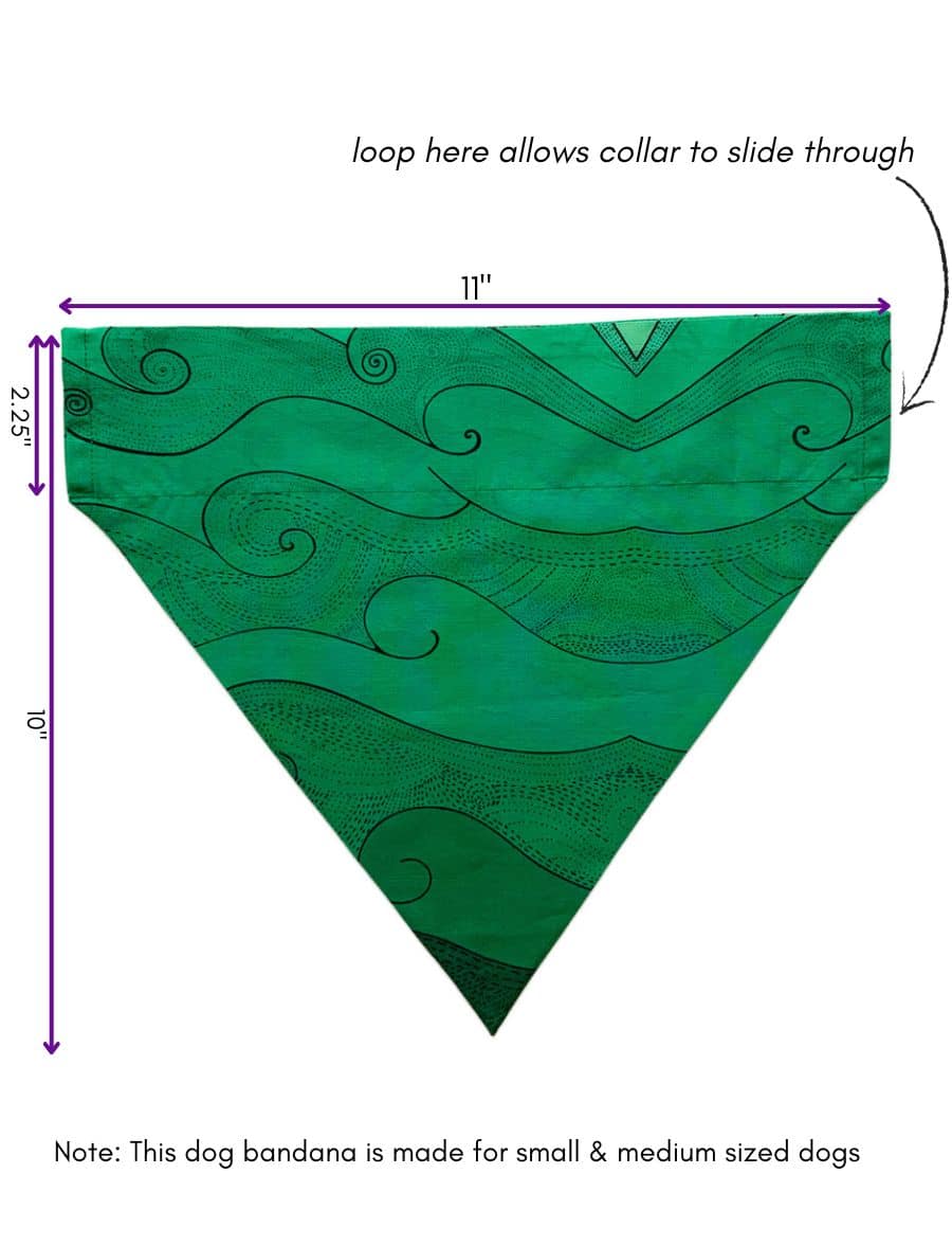 Pet-bandana-ocean-green
