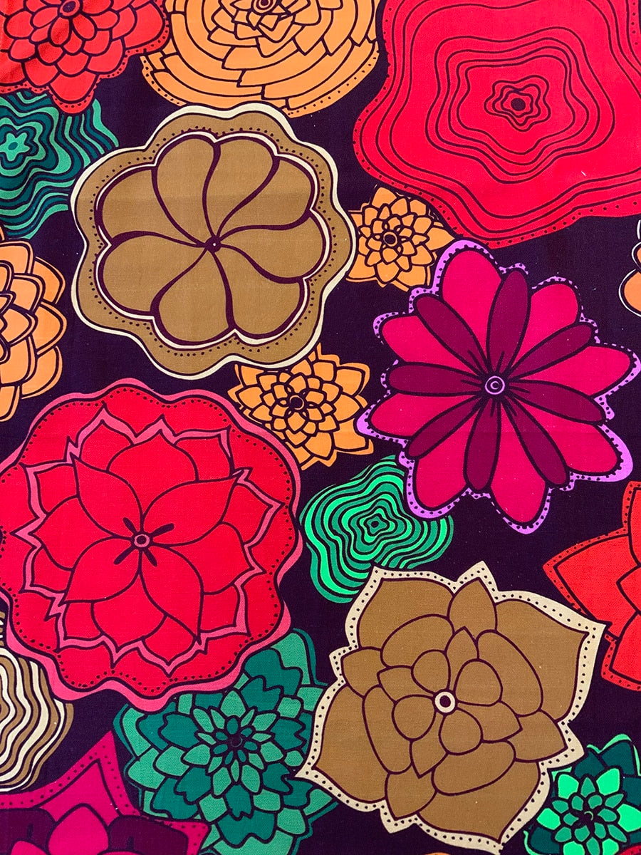 tea towel-red-orange-flowers-fall-home-kitchen