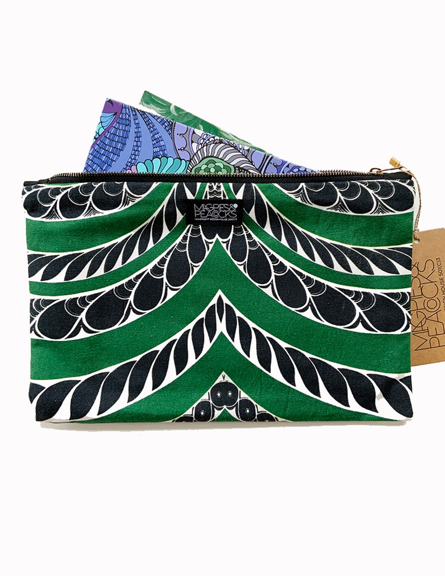 5-zip pouch-green black-4