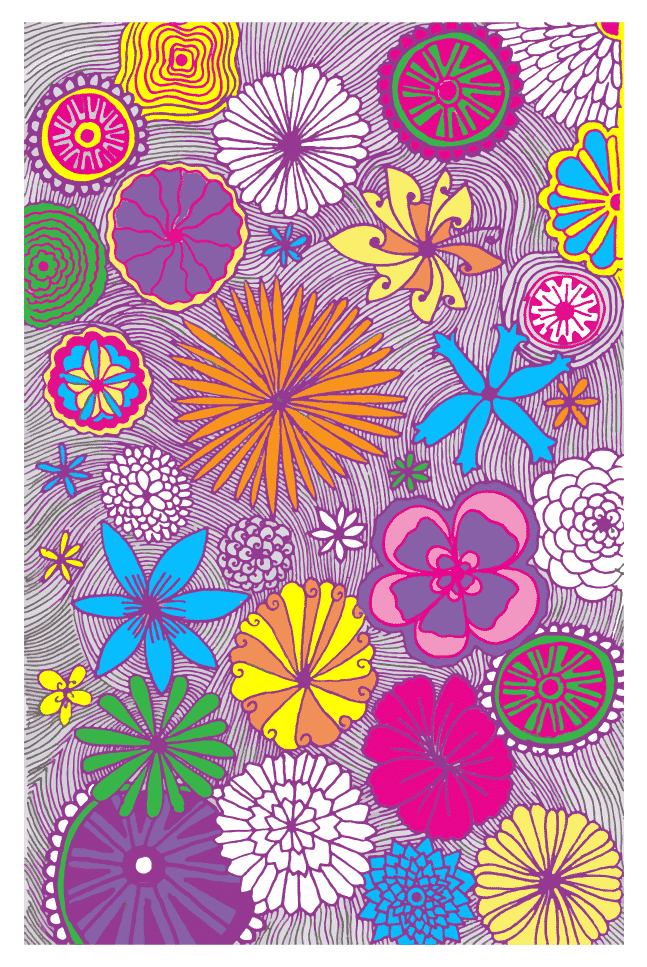 I Live With Joy - Flowers Design Art