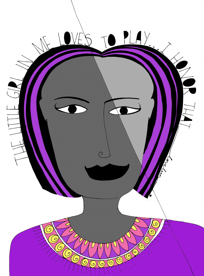 Purple Honor Inner Child Art Print