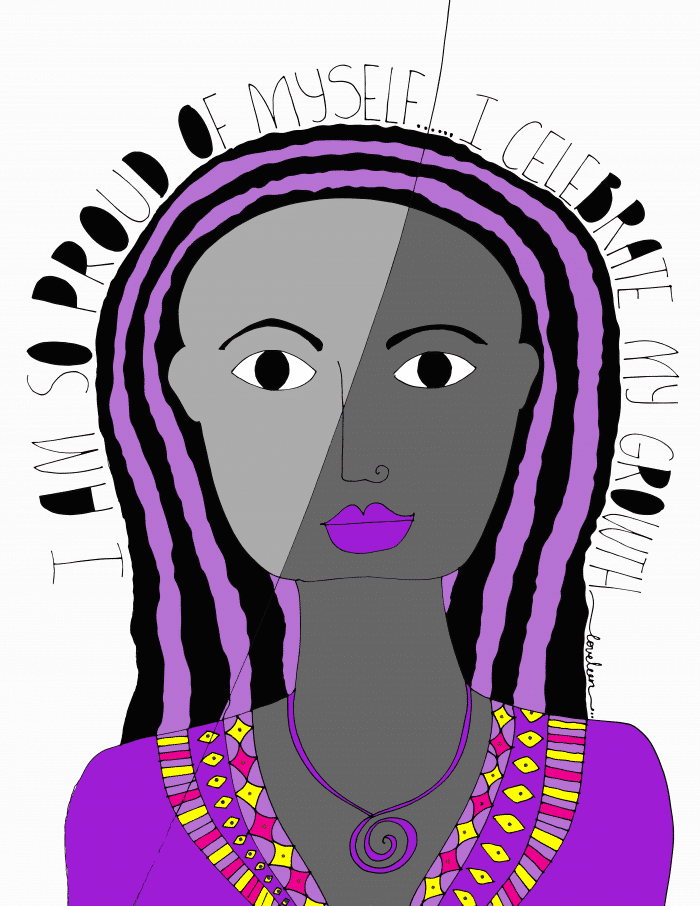 Proud of Myself Purple Art Print