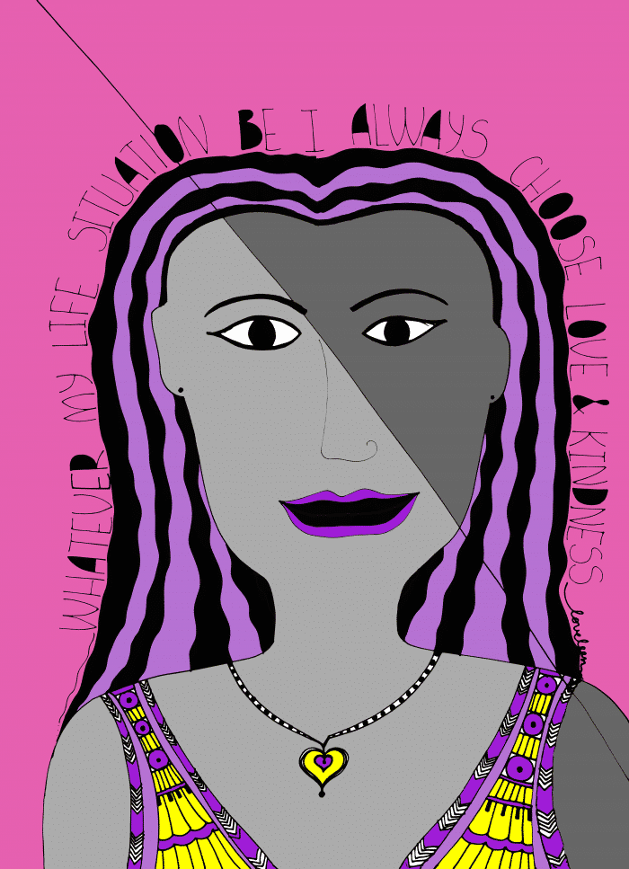 Choose Love and Kindness: Gainsboro with Pink Background