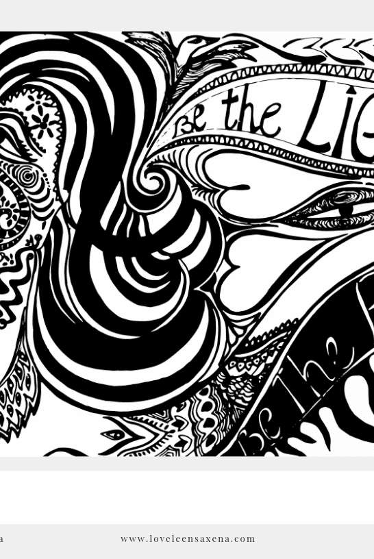 be the light, be the fire coloring page