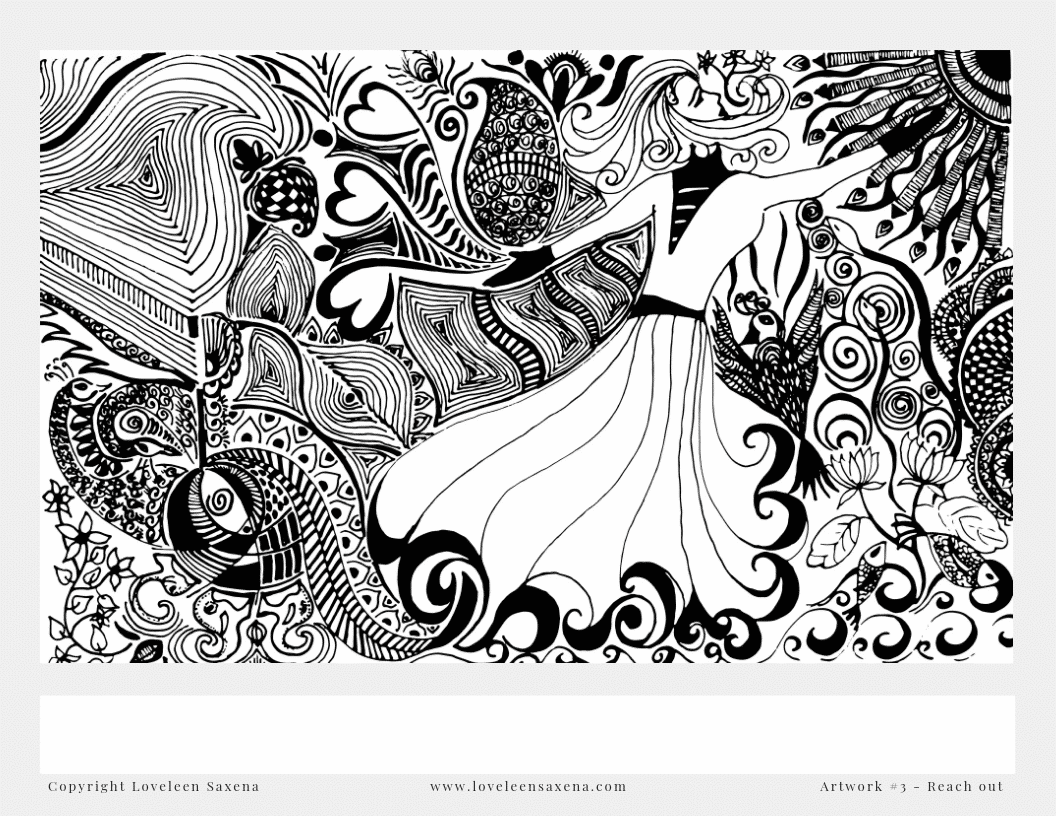 reach out the divinity in you art print