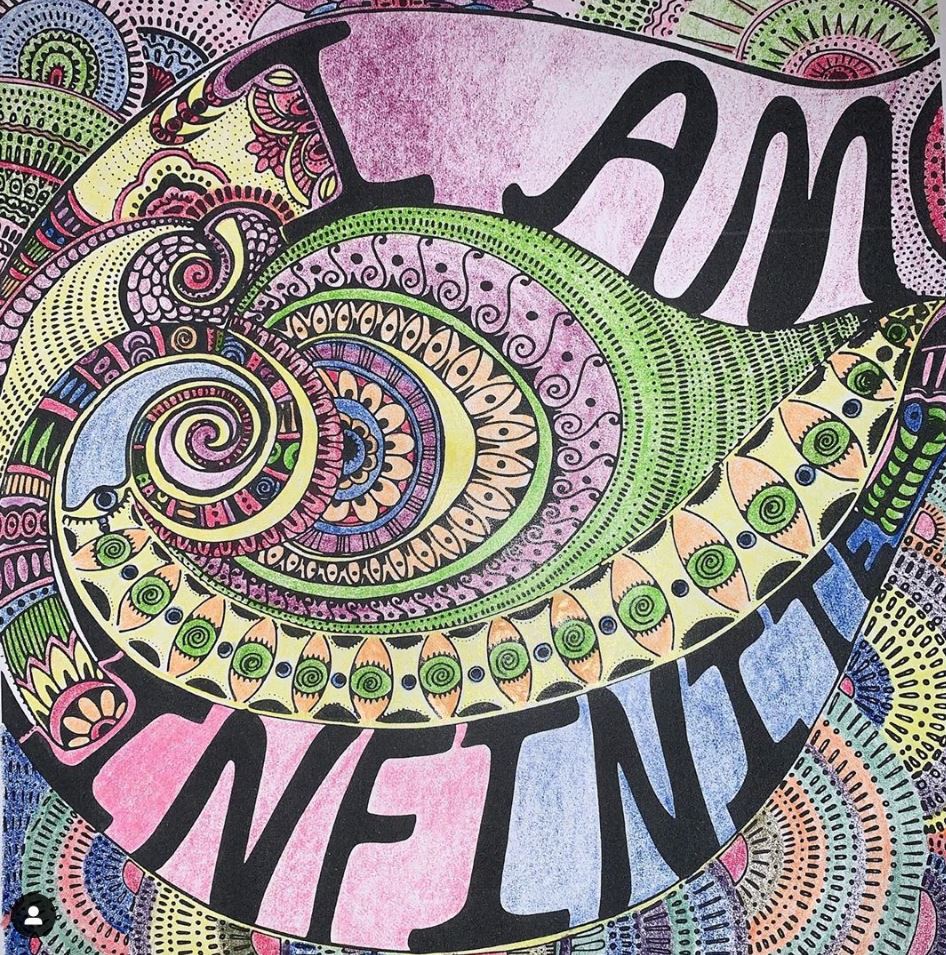 I am infinite colored art page