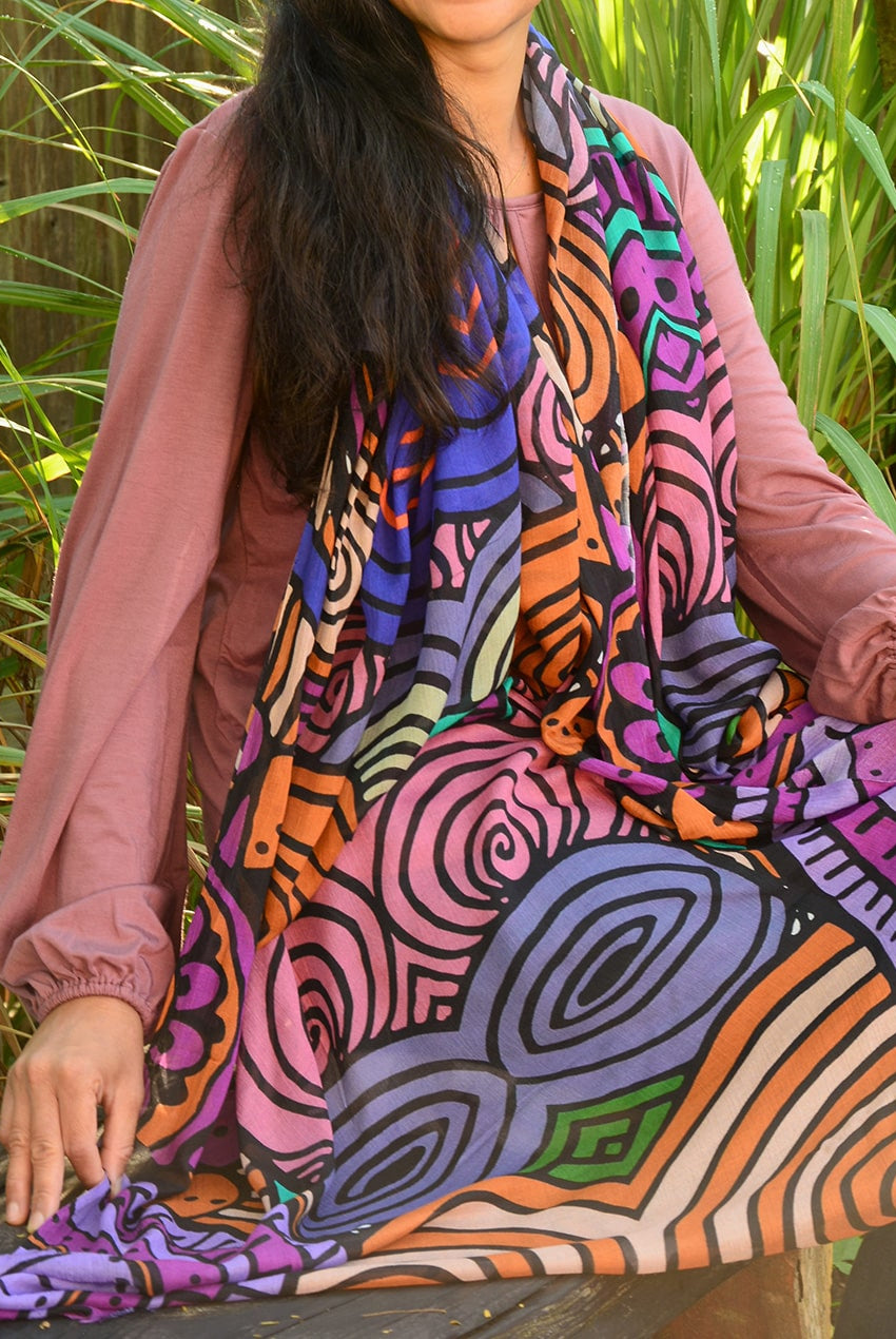 the hidden spark in me - pink modal scarf