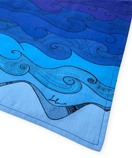 Ocean fills with peace tea towel - picnic idea