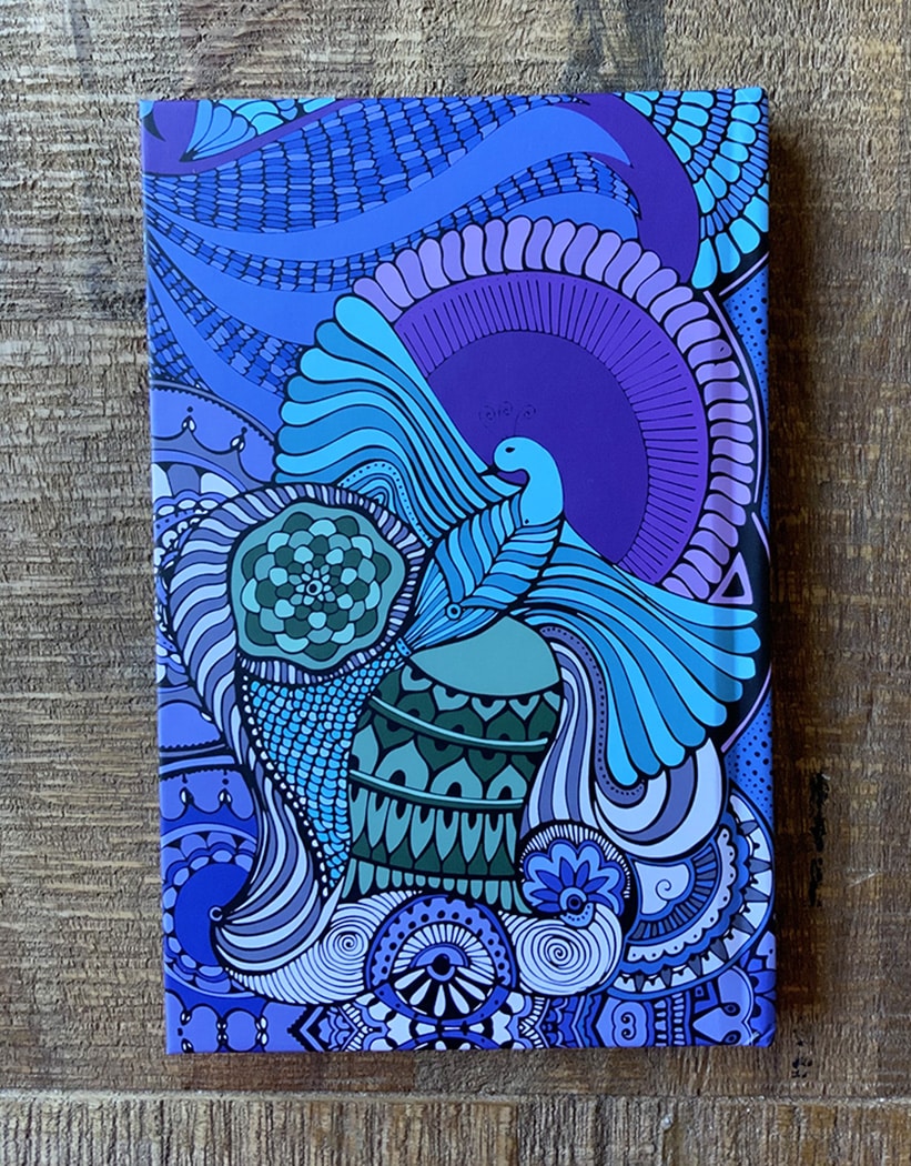 bird soar high journal - sky blue and blue