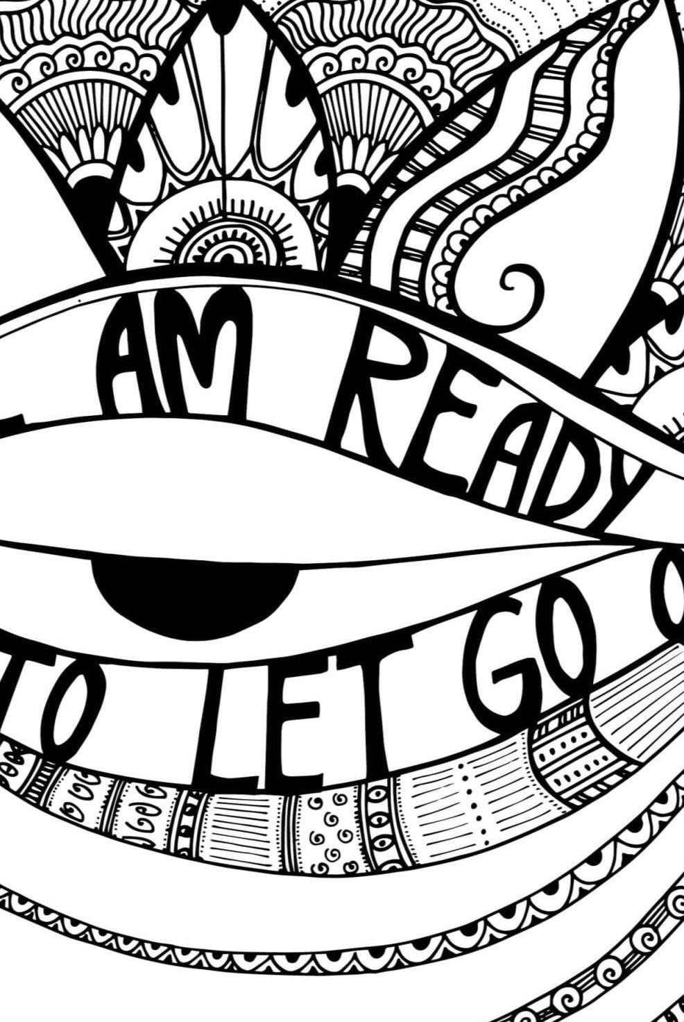 I am ready to let go coloring page