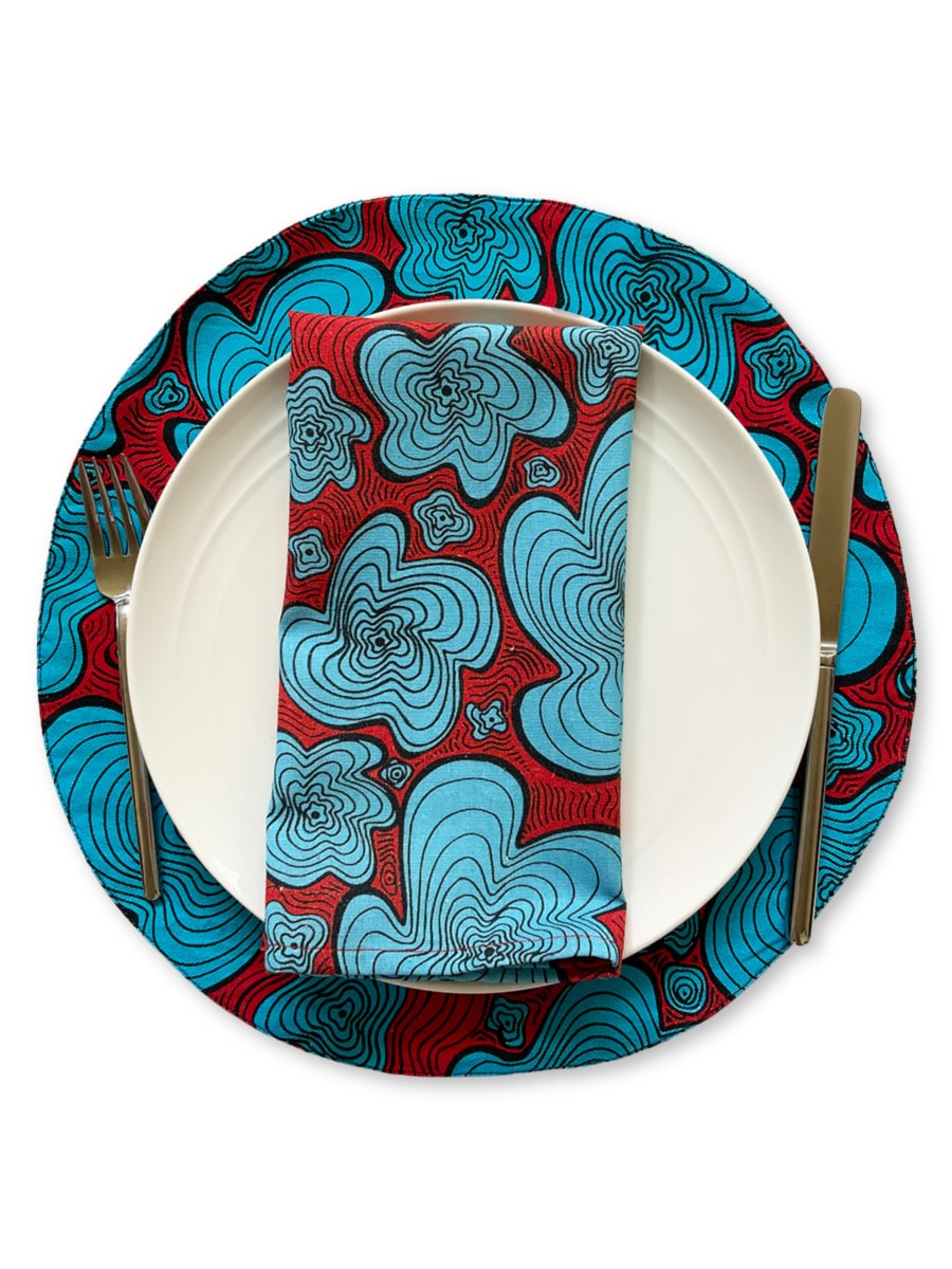 Placemats-blue-red-squiggly-pattern