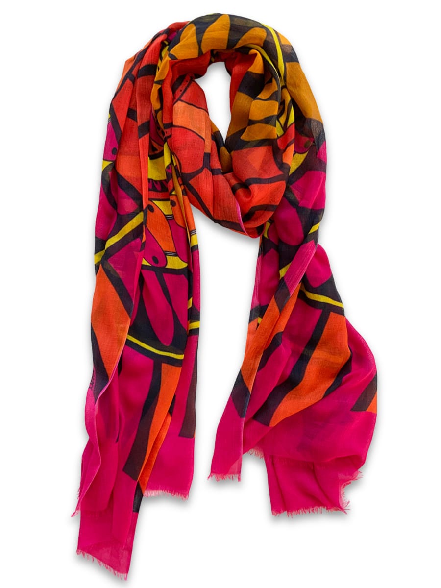 SCARF-I am Creative-pink-orange-yellow