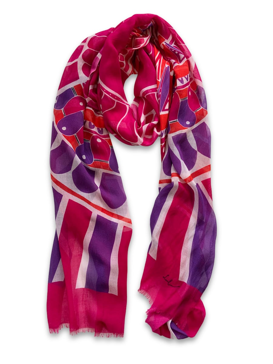 SCARF-I am Creative-pink-purple