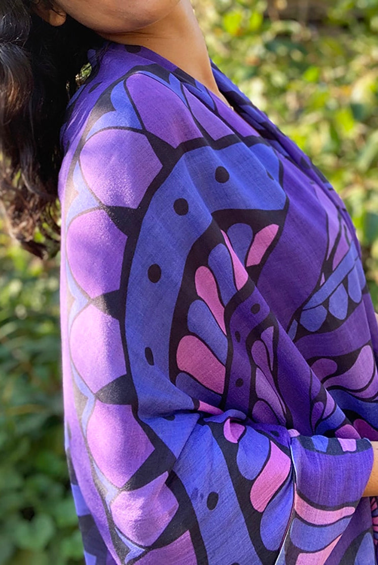 SCARF-I am Abundant-indigo-purple-blue
