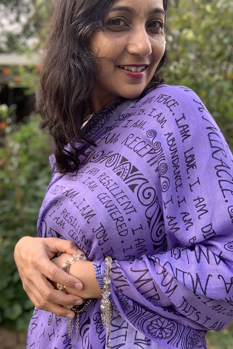 SCARF-I AM-mantra-blue-21