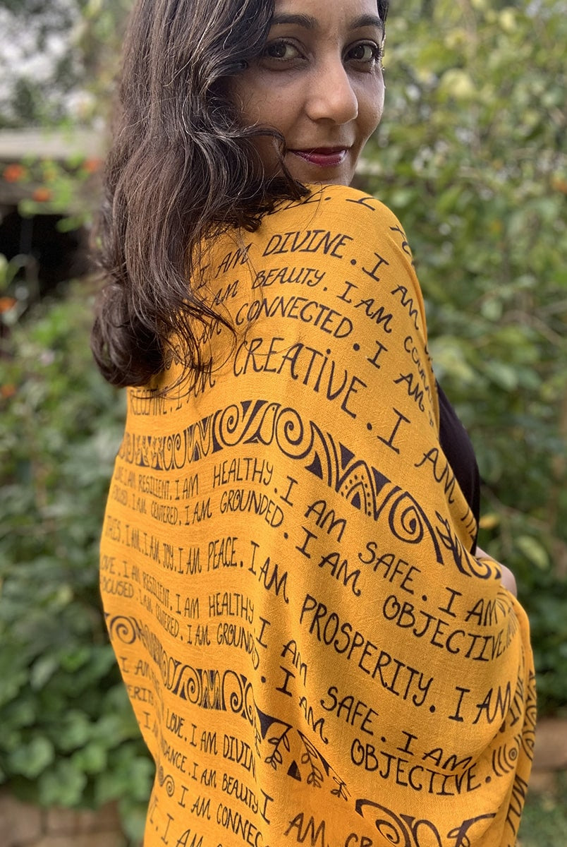 SCARF-I AM-mantra-gold-11