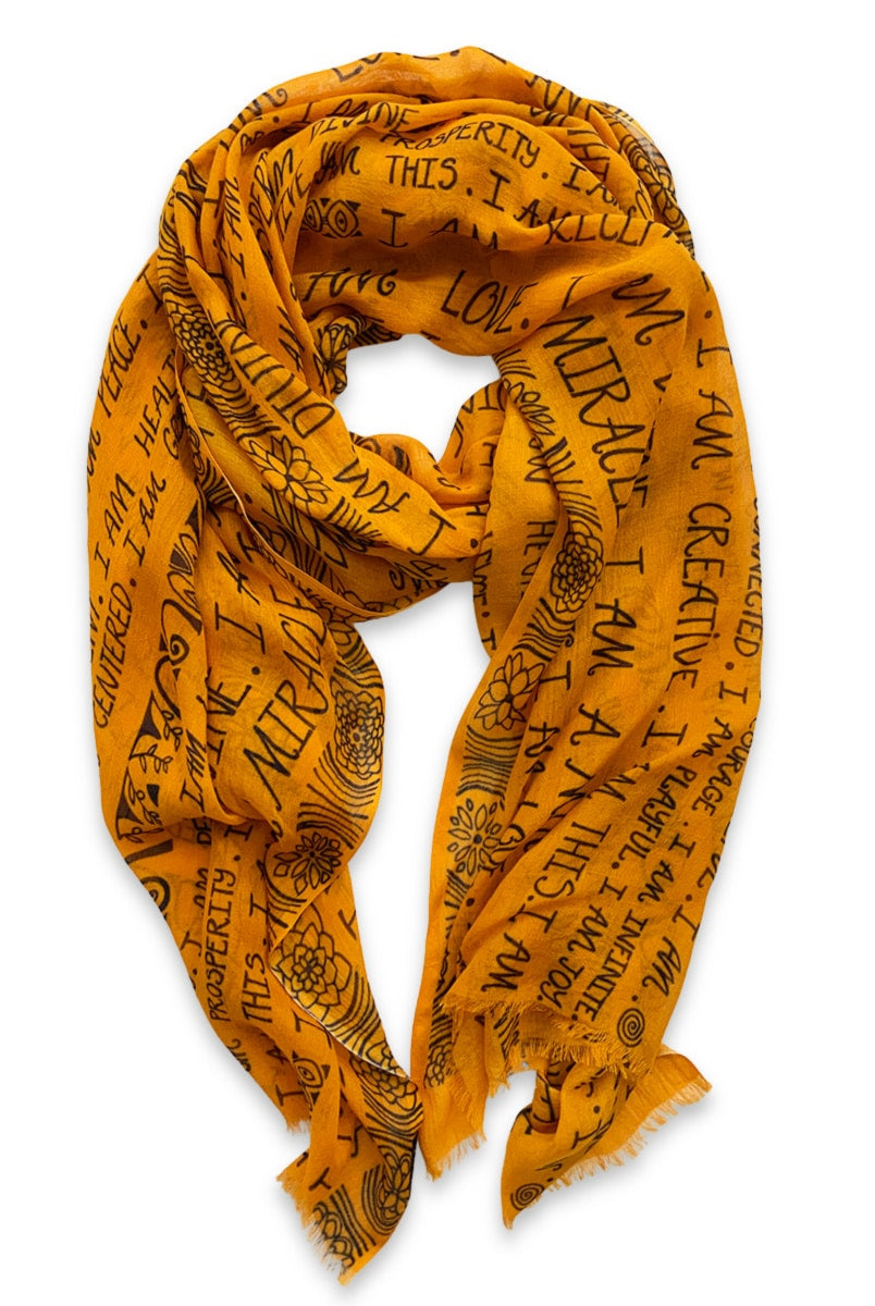 SCARF-I AM-mantra-gold-24