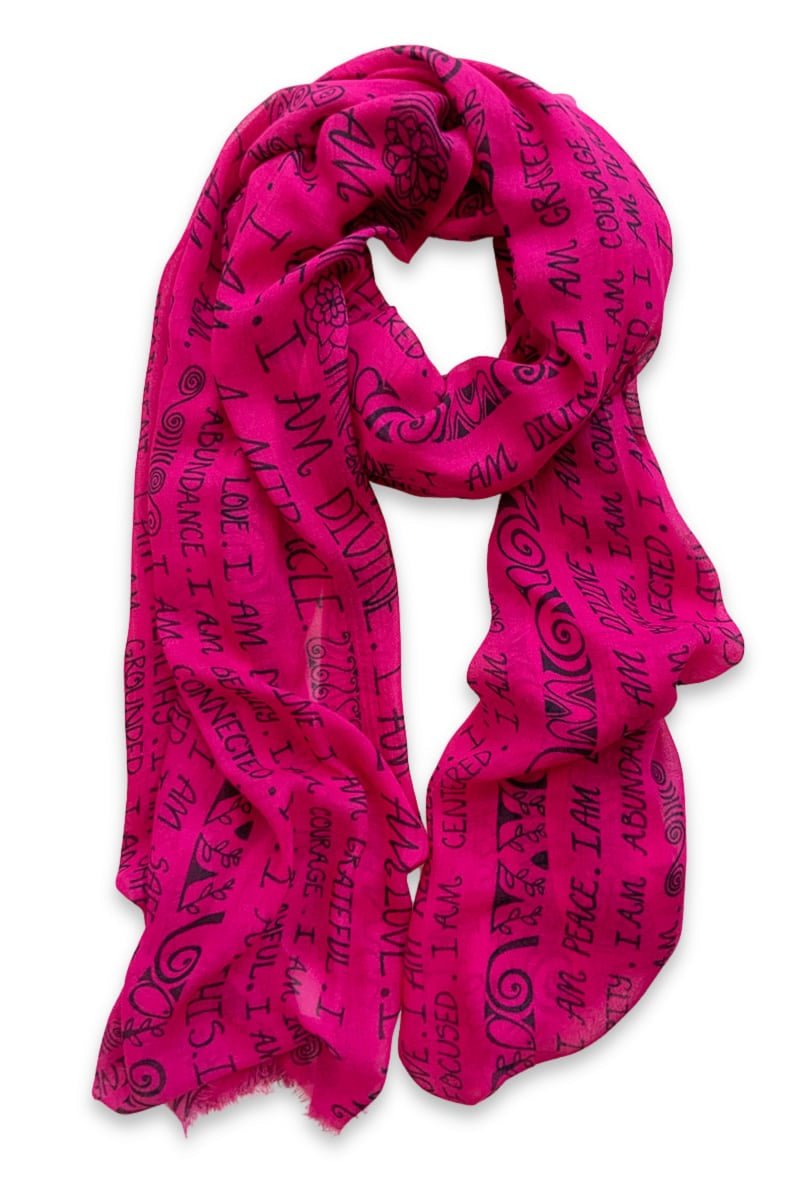 SCARF-I AM-mantra-magenta-27