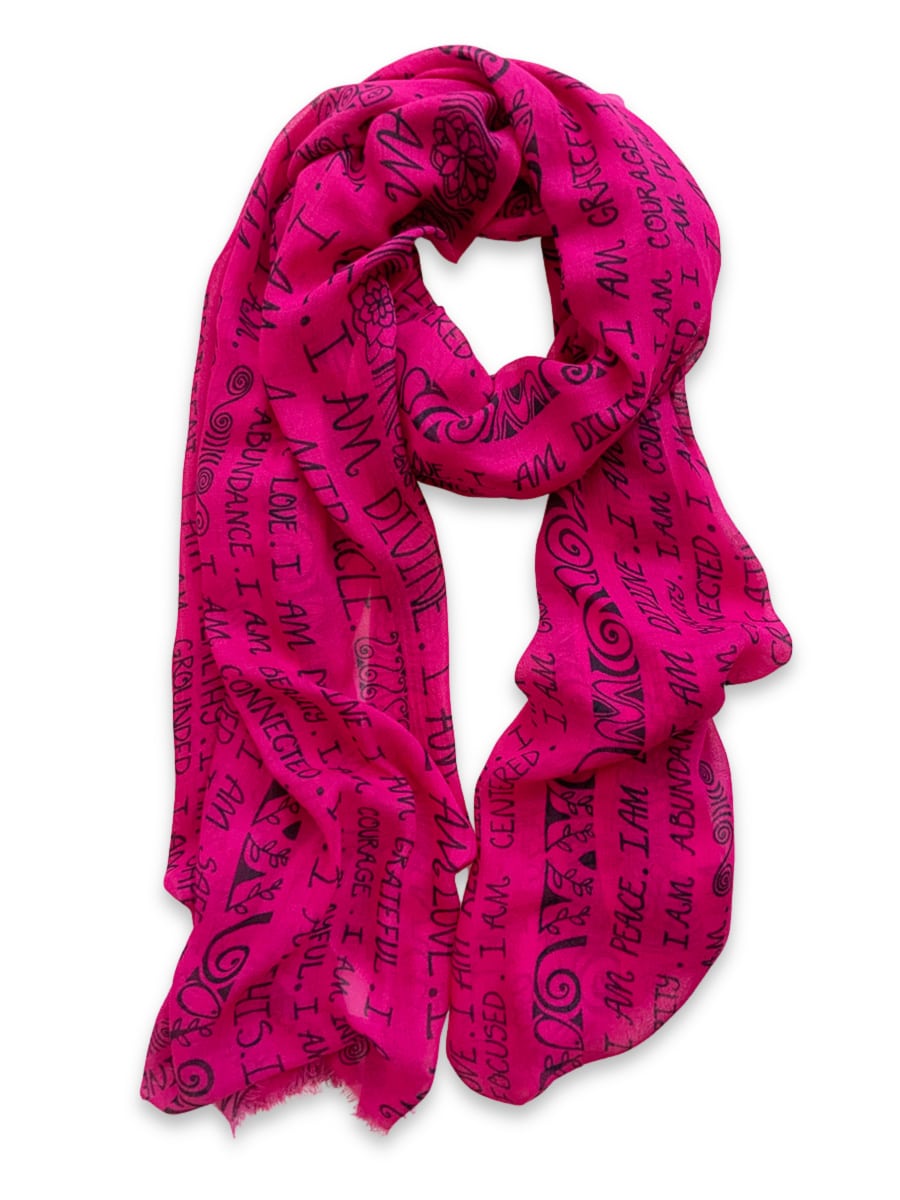 SCARF-I AM-mantra-magenta-27