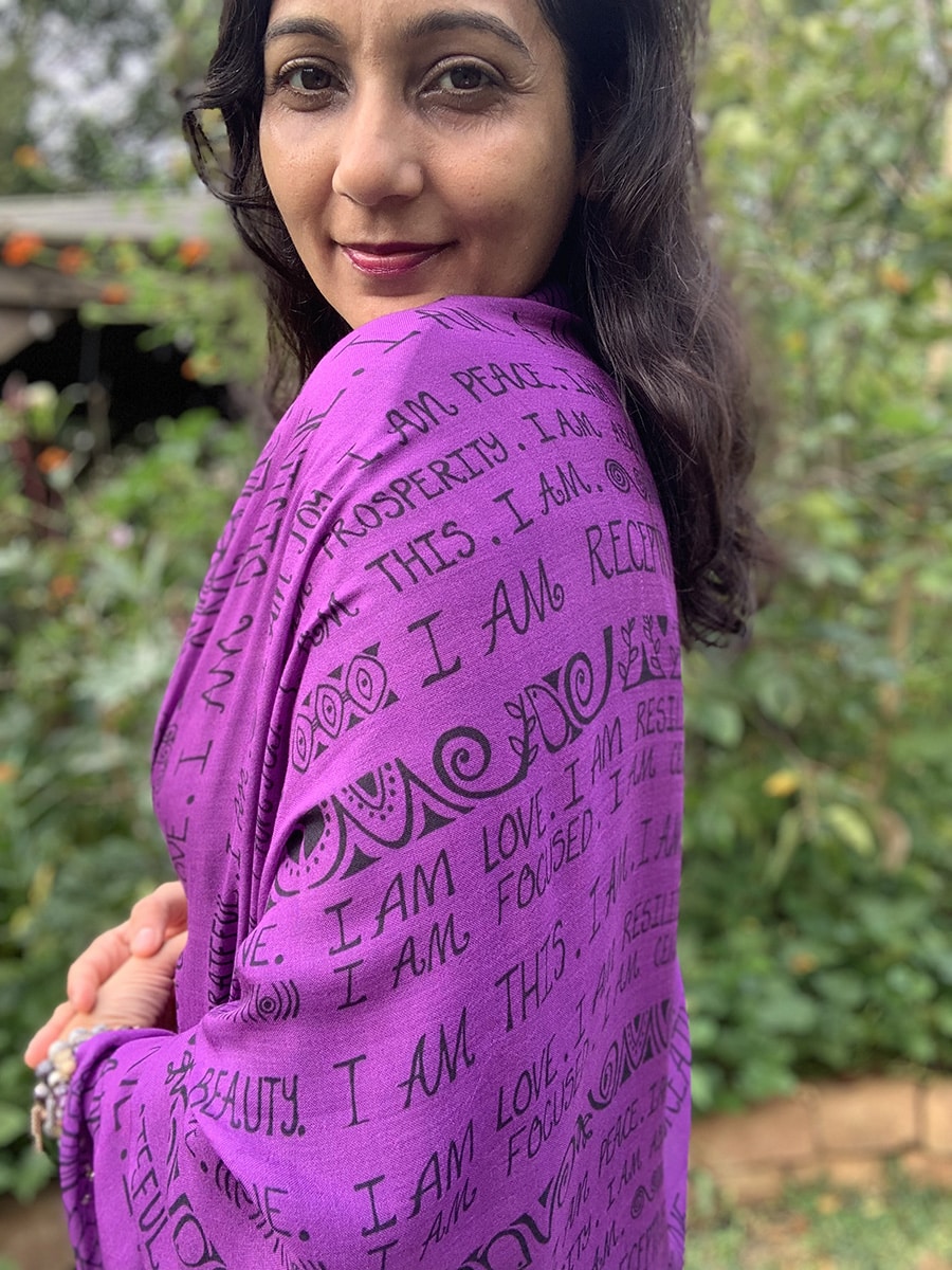 SCARF-I AM-mantra-purple-14