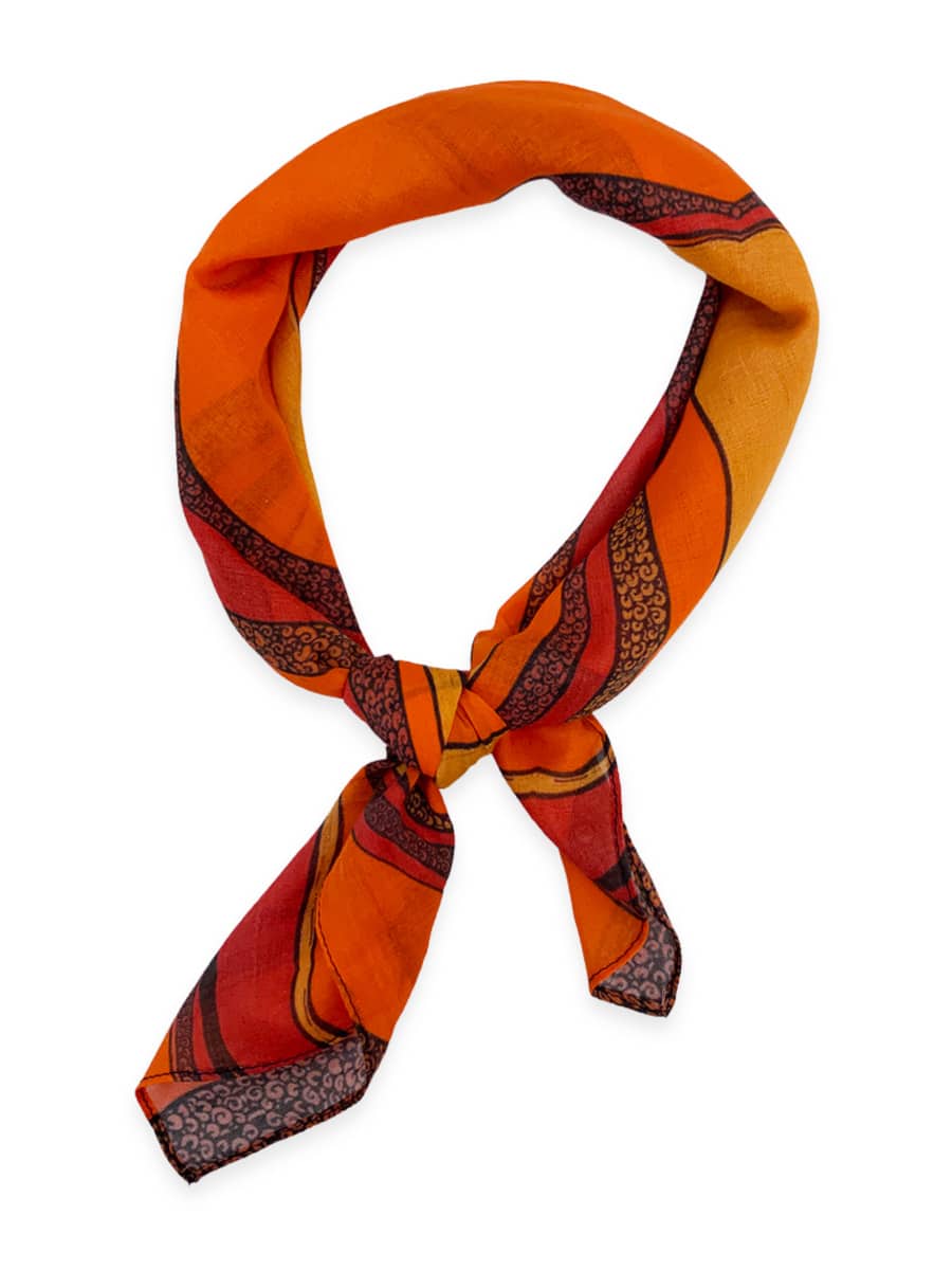 square sunset orange bandana