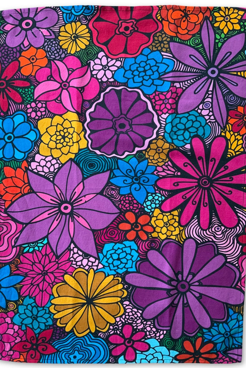 I'm blooming - colorful flower tea towels