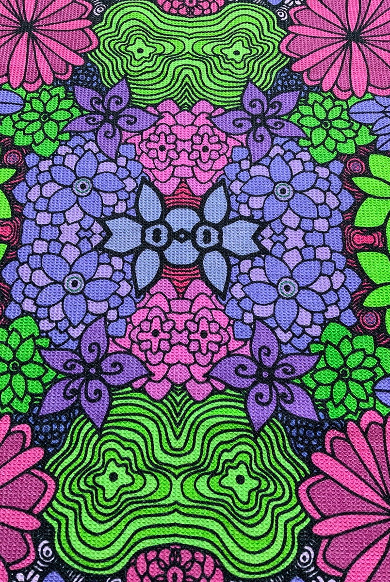 tea-towels-Bloom-boldly-blue-green-pink-waffle
