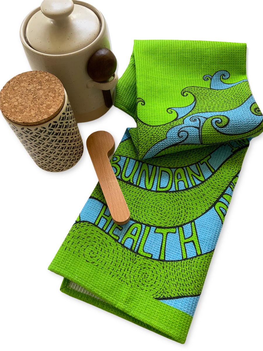 Tea-towel-abundance-waffle-blue-green