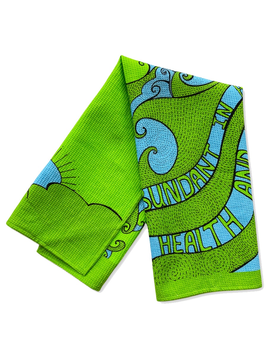 Tea-towel-abundance-waffle-blue-green