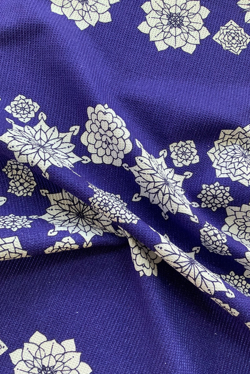 Tea-towel-flower-blue-waffle