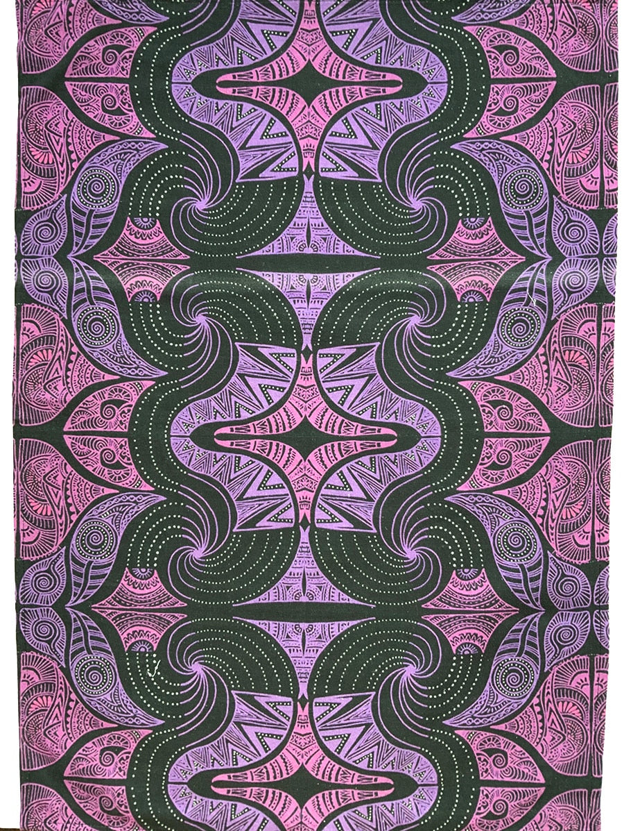 Tea-towel-black-purple-plain