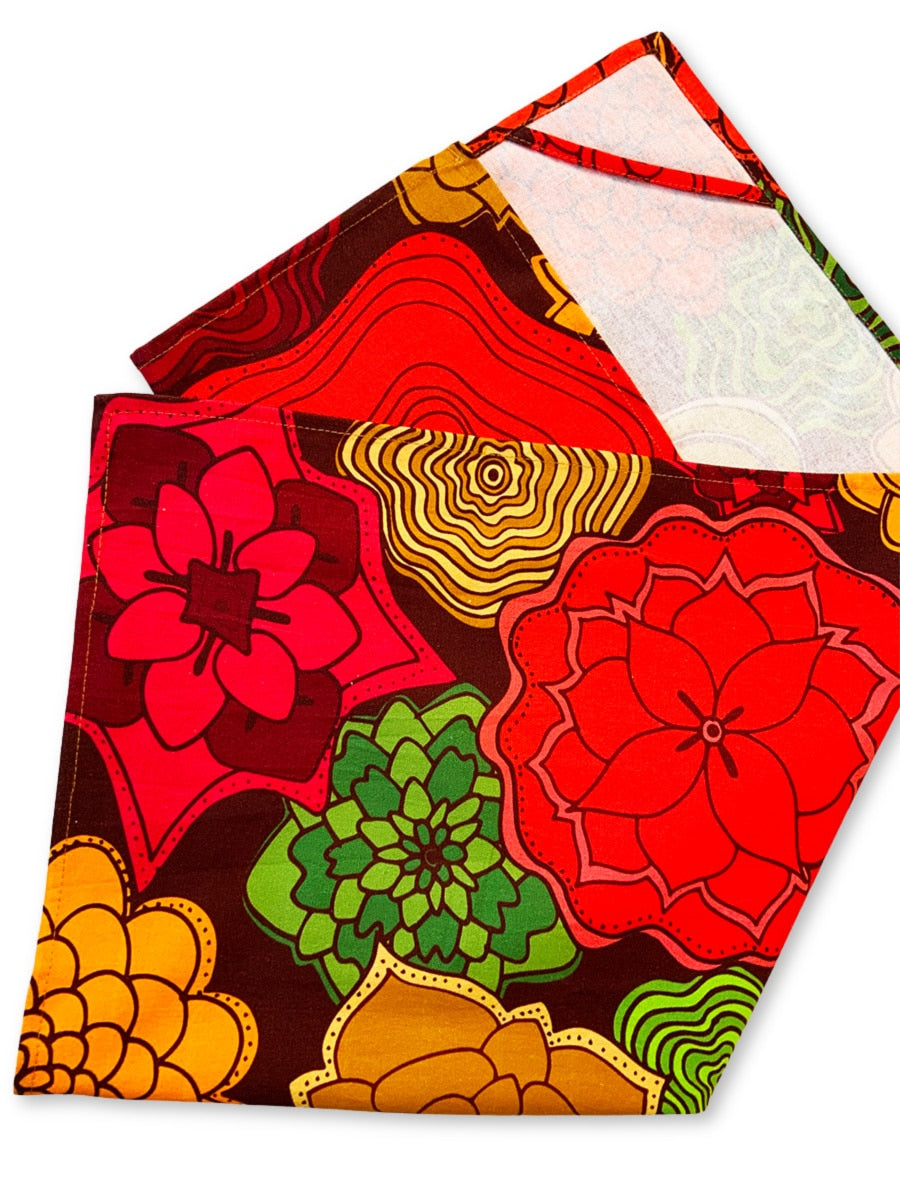 tea towel-red-orange-flowers-fall-home-kitchen