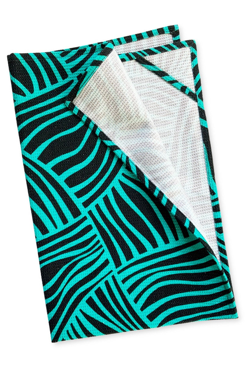 Tea-towel-waffle-lines-blue-black-pattern