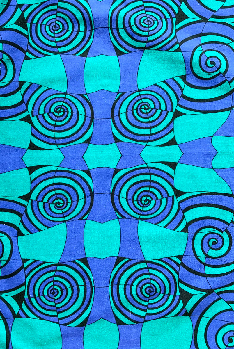 Tea towels-spirals-bluegreen-plain