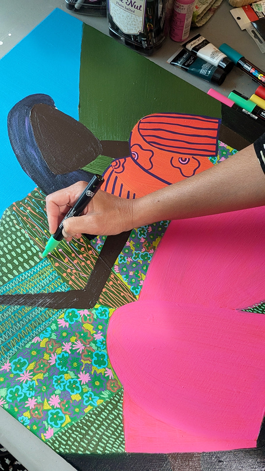 MY HAPPY PLACE-painting-in progress