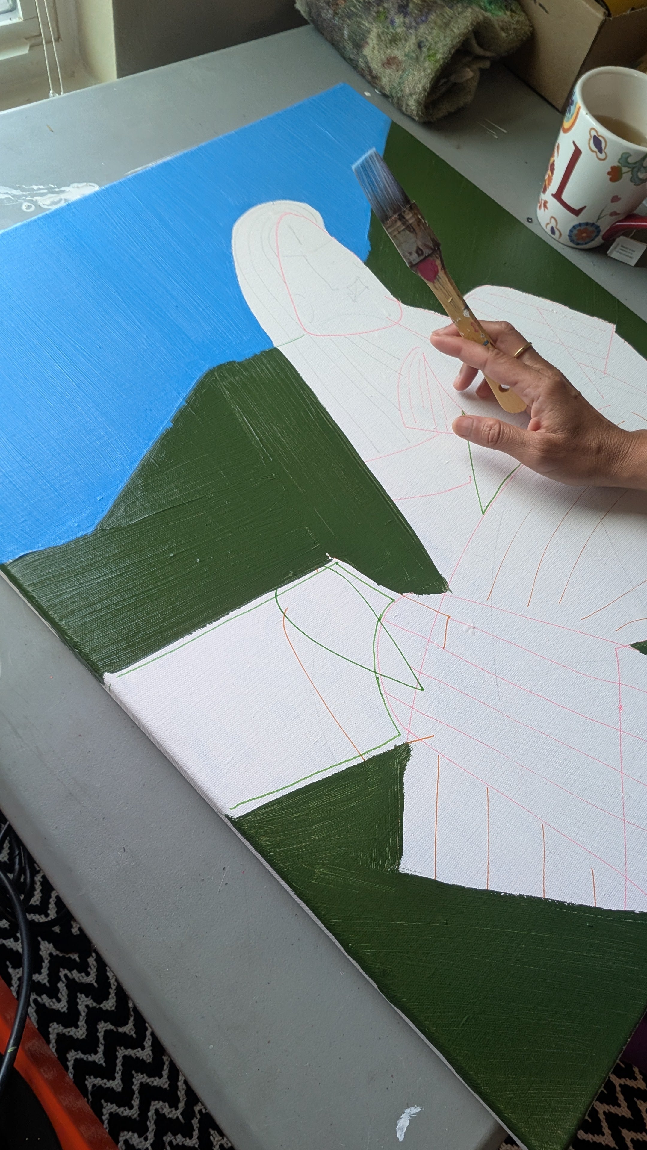 MY HAPPY PLACE-painting-in-progress