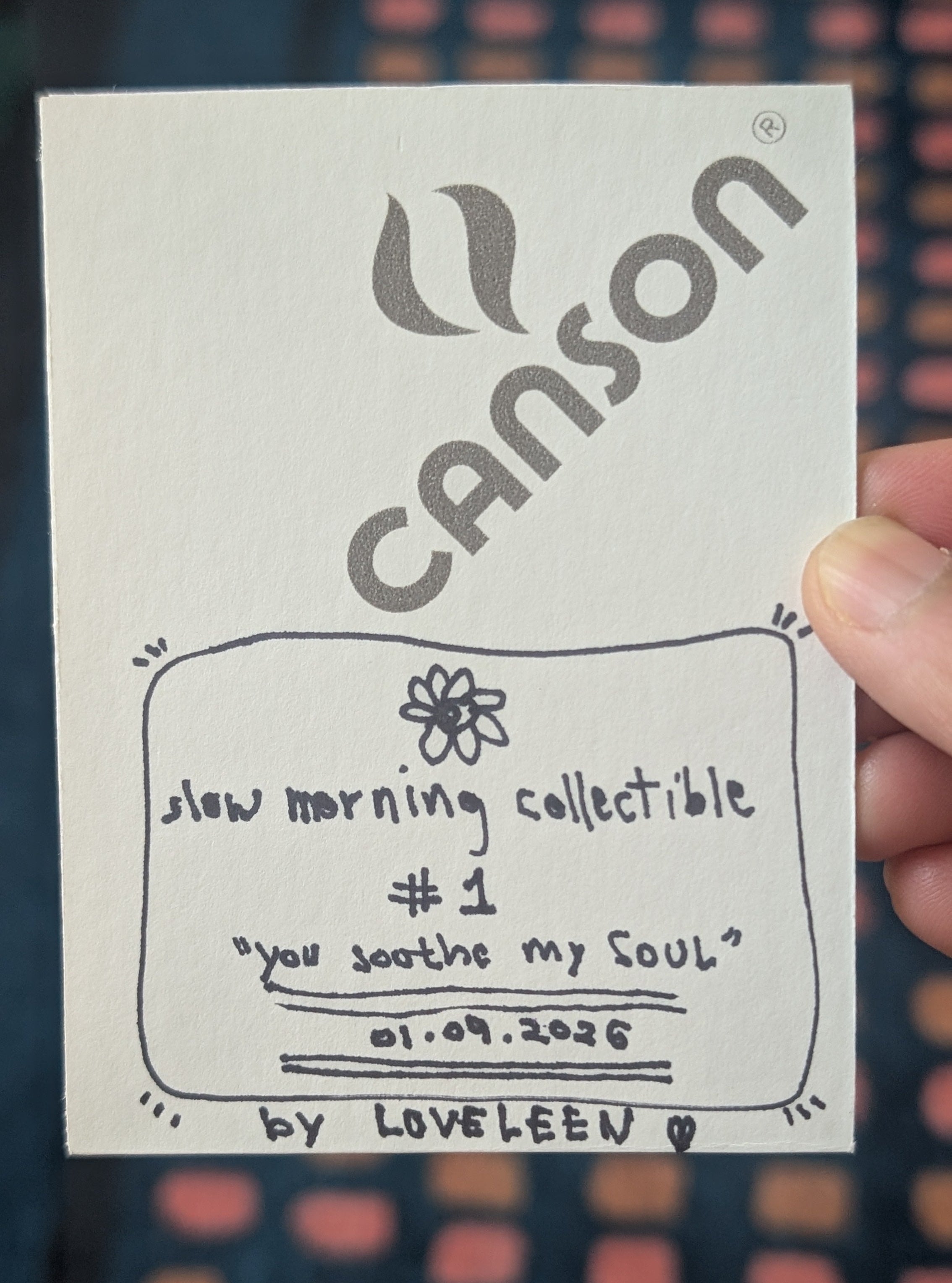 Slow Morning Collectible #1a - you soothe my soul, by Loveleen