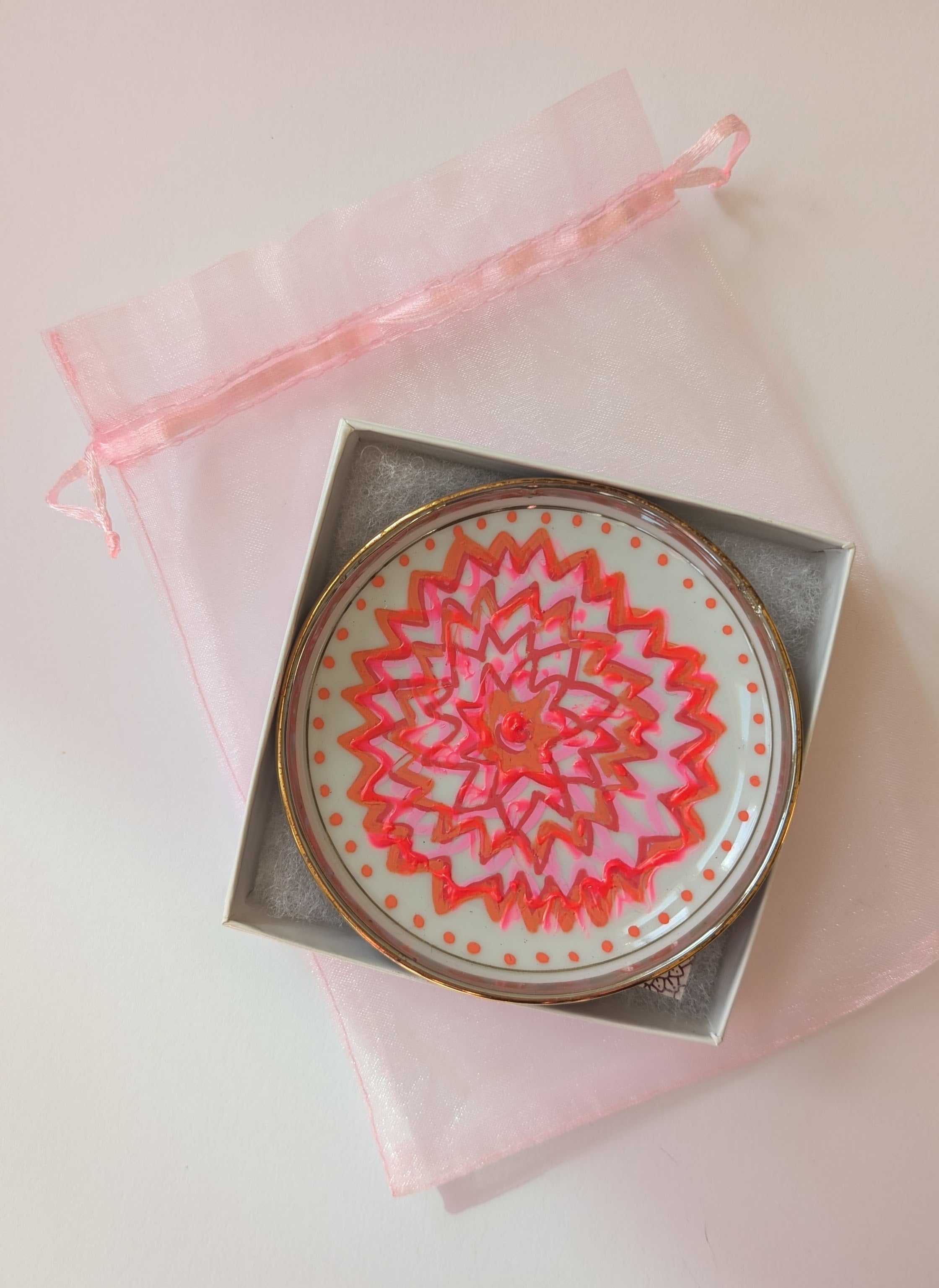 Wild Bloom-Vintage 3" Trinket Dish 5c