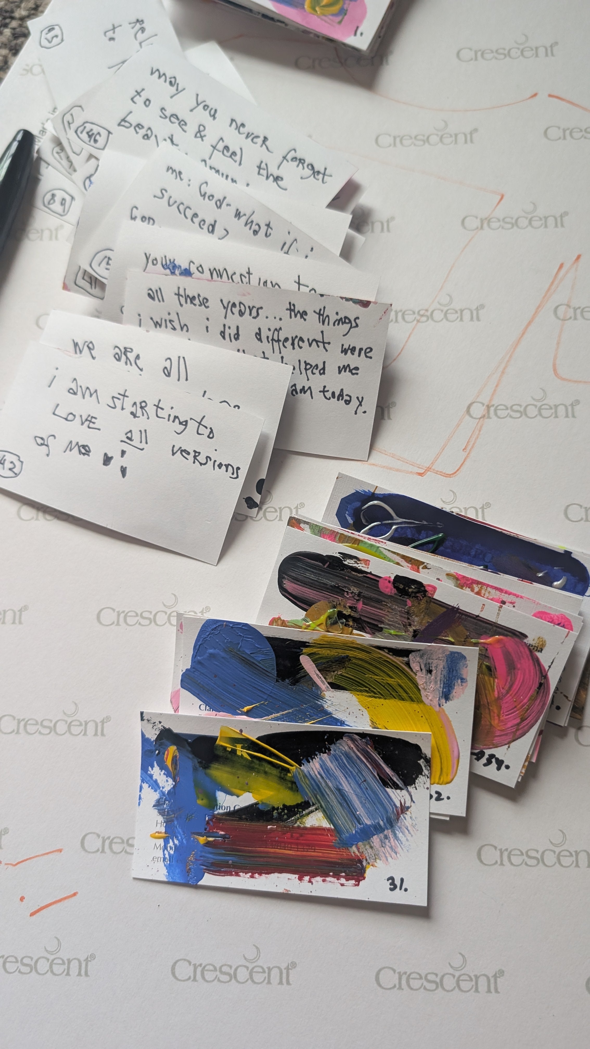 morning scribble pack in the studio