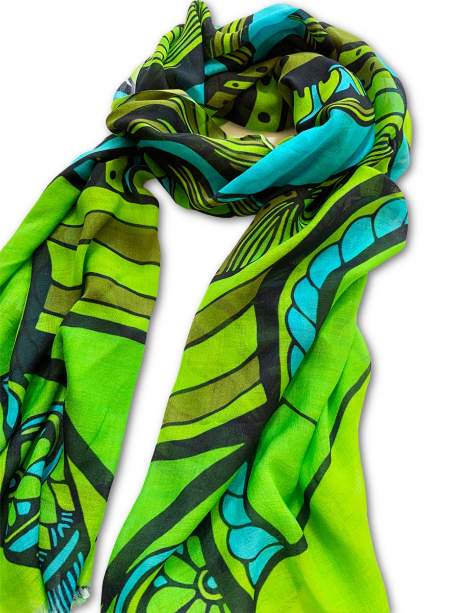 Unleash Your Potential: The Success-Inspired Blue-Green Scarf – LOVELEEN