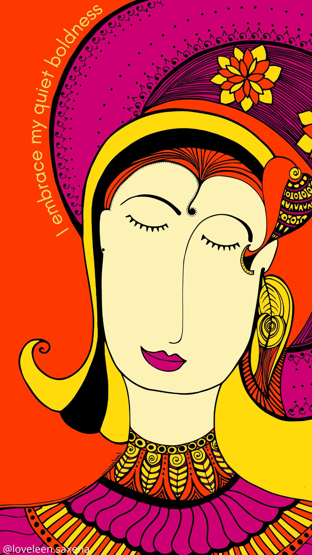 quiet boldness i am confident orange and yellow face