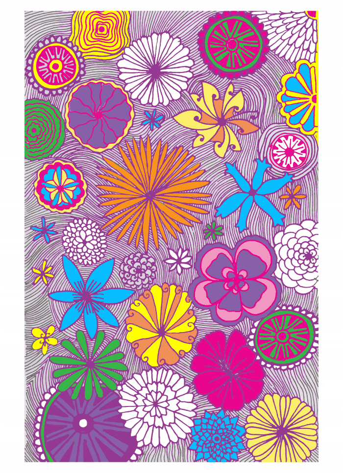 I Live With Joy - Flowers Design Art