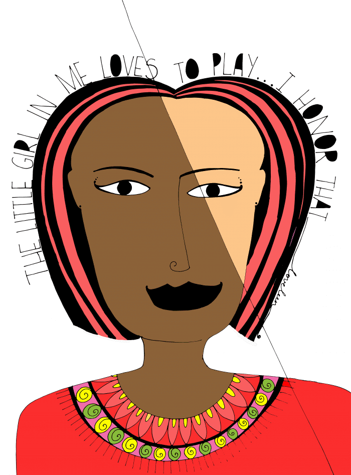 Orange Honor Inner Child Art Print